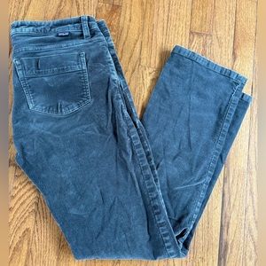 Patagonia women’s grey corduroy pants slacks size 28